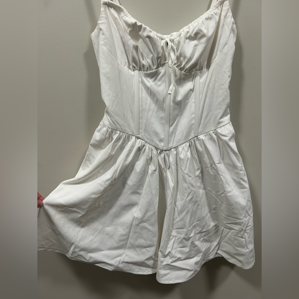 White garage summer dress